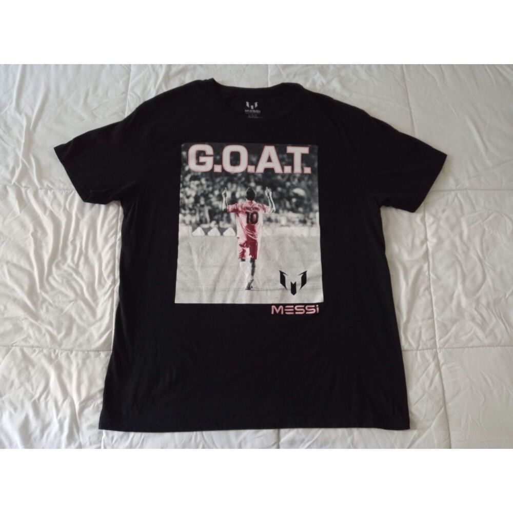 Lionel "Leo" Messi GOAT Inter Miami CF Black T-shirt Messi Collection